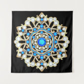 Mandala broch juwelen, design element. Tribal eth Wandkleed (Voorkant (horizontaal))