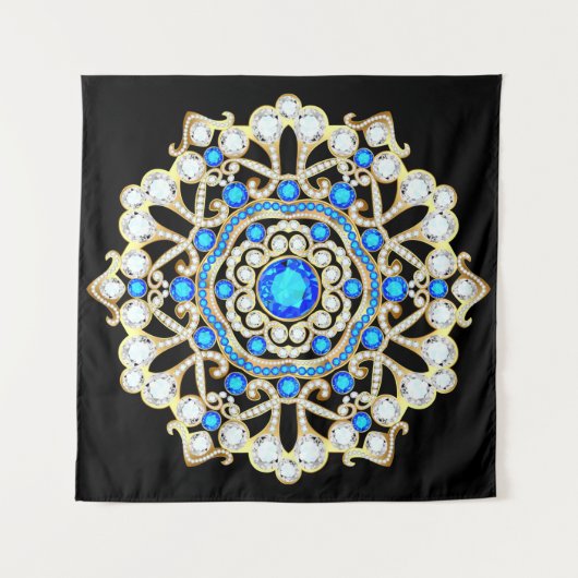 Mandala broch juwelen, design element. Tribal eth Wandkleed (Voorkant)