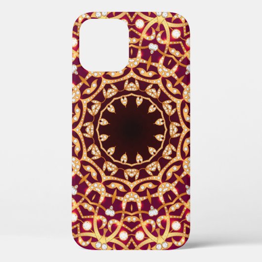 Mandala broche, geometrische achtergrond. Case-Mate iPhone case (Achterkant)