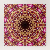 Mandala broche, geometrische achtergrond. legpuzzel (Horizontaal)