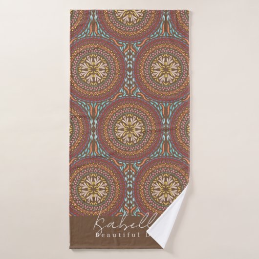Mandala Brown Badhanddoek (Badhanddoek)