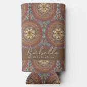 Mandala Brown Seltzer Koelbox Blikjeskoeler (Achterkant)