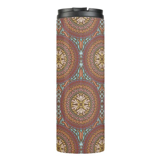 Mandala Brown Thermosbeker (Achterkant)