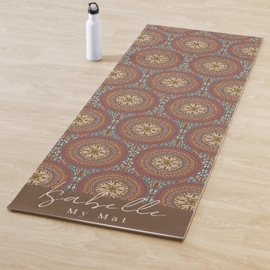 Mandala Brown Yogamat (In situ)