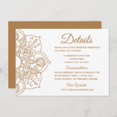 Mandala bruiloft details bruin boho indiaans moder kaart (Voorkant / Achterkant)