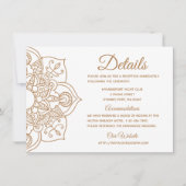 Mandala bruiloft details bruin boho indiaans moder kaart (Voorkant)