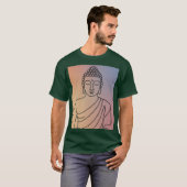 Mandala Buddha T-Shirt: Serene Line Art Zen Spirit T-shirt (Voorkant volledig)