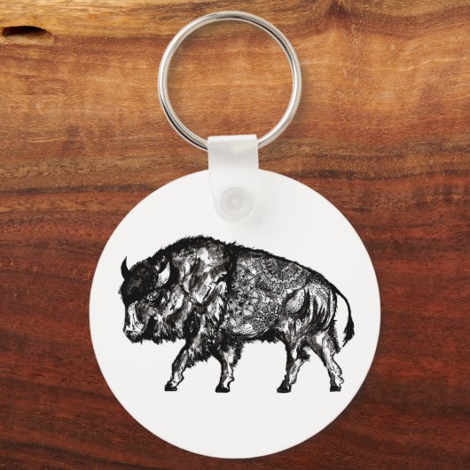 Mandala Buffalo Sleutelhanger (Voorkant)