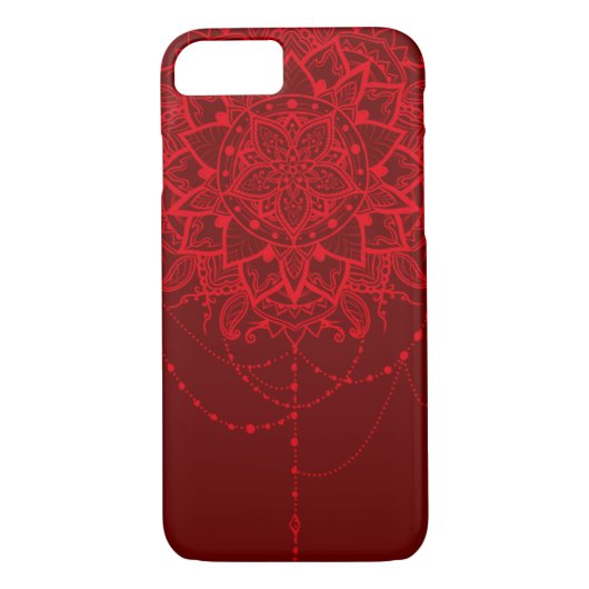 Mandala burgundy Indian Case-Mate iPhone Case (Achterkant)