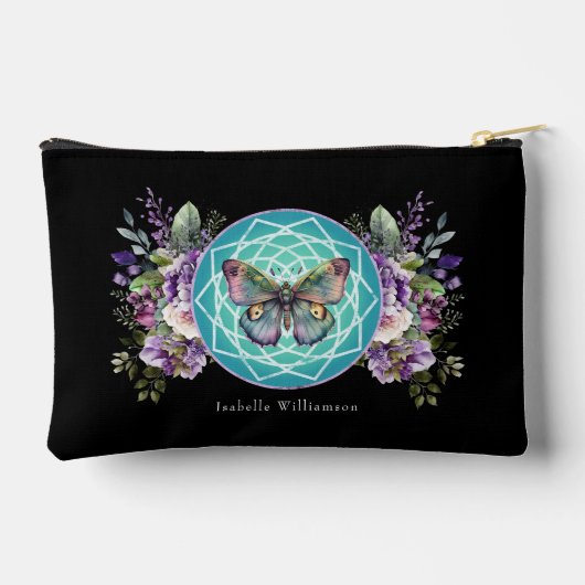 Mandala Butterfly Paarse Floral Esoteric Psychic Etui (Achterkant)