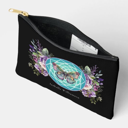Mandala Butterfly Paarse Floral Esoteric Psychic Etui (Open)