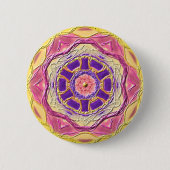 Mandala-Button "King of Healing" Ronde Button 5,7 Cm (Voorkant)