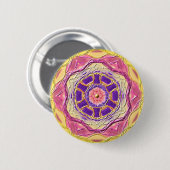 Mandala-Button "King of Healing" Ronde Button 5,7 Cm (Voorkant /achterkant)