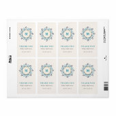 Mandala Cadeauetiket - Blauwgroen Label (Full Sheet)
