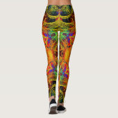 Mandala, caleidoscopisch ontwerp in goud leggings (Achterkant)