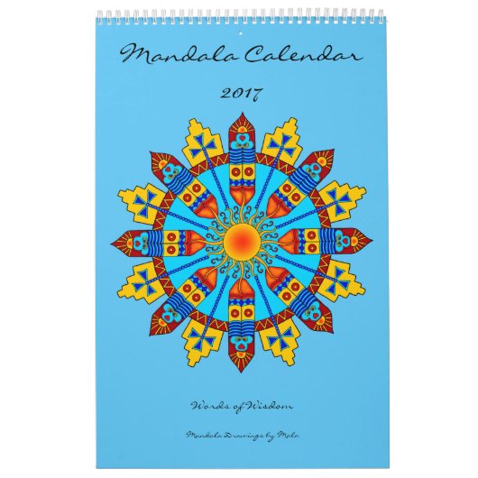 Mandala Calendar 2017 Words of Wisdom Kalender (Hoes)