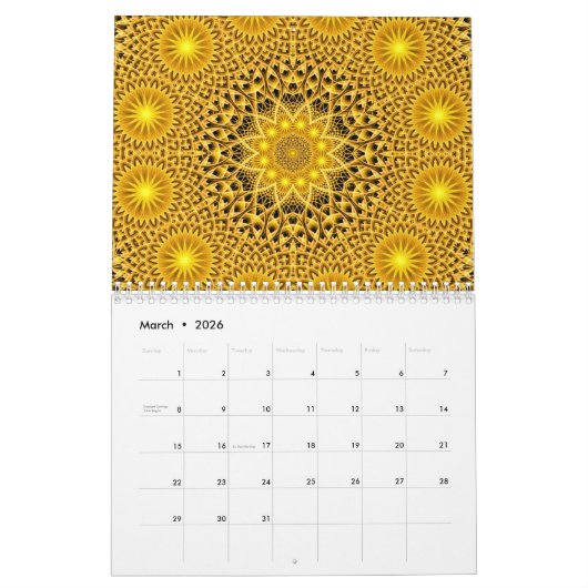 Mandala Calendar Kalender (Mar 2026)