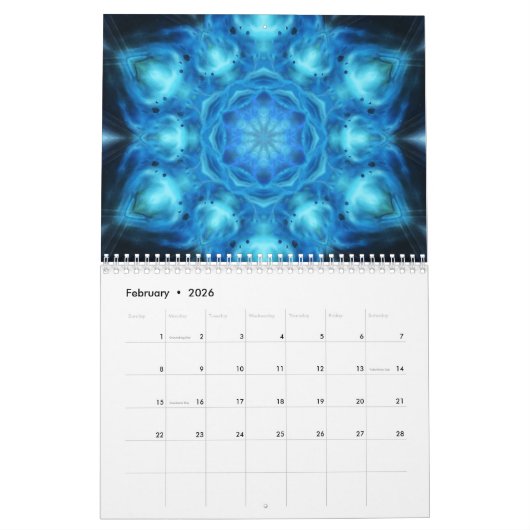 Mandala Calendar Kalender (Feb 2026)