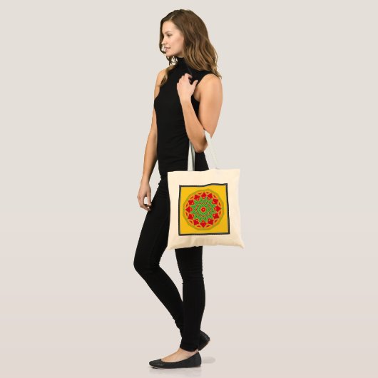 Mandala Canvas tas (Voorkant (model))
