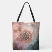 Mandala Canvas tas op een nevel achtergrond (Achterkant)