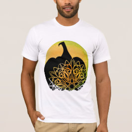 Mandala Carved Pumpkin met Autumn Moon T-shirt