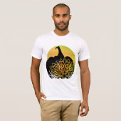 Mandala Carved Pumpkin met Autumn Moon T-shirt (Voorkant volledig)