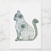 Mandala Cat Art Custom Food Container Label Voedselcontainer Etiket (Enkel label)