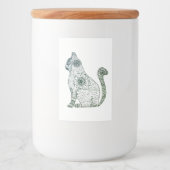 Mandala Cat Art Custom Food Container Label Voedselcontainer Etiket (Voorkant)