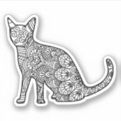 Mandala Cat Art ook Sticker (Voorkant)