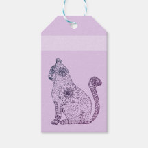 Mandala Cat Gift Labels