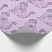 Mandala Cat Glossy Wrapping Papier, 30 in x 6 Cadeaupapier (Hoek)