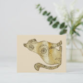 Mandala Cat Tekening Briefkaart (Staand voorkant)