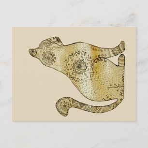 Mandala Cat Tekening Briefkaart