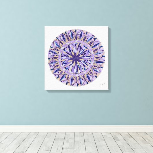 Mandala Celestia Canvas Afdruk (Insitu (Houten vloer))