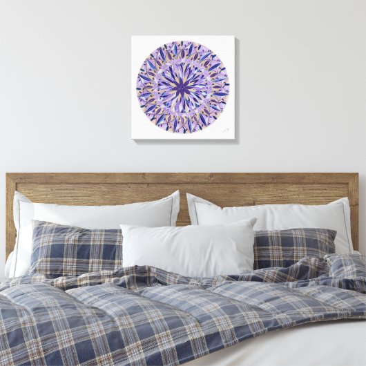 Mandala Celestia Canvas Afdruk (Insitu (Slaapkamer))