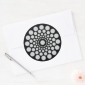 Mandala Centre Only Sjabloon Ronde Sticker (Envelop)