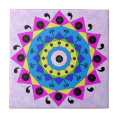 Mandala Ceramic Tile Tegeltje (Voorkant)