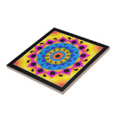 Mandala Ceramic Tile Tegeltje (Zijkant)