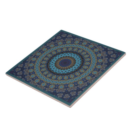 Mandala Ceramic Tile Tegeltje (Zijkant)