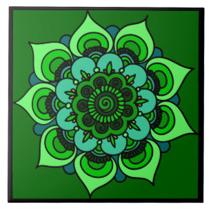 Mandala Ceramic Tile Tegeltje