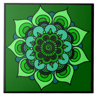 Mandala Ceramic Tile Tegeltje