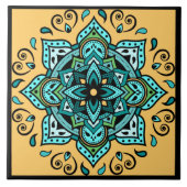 Mandala Ceramic Tile Tegeltje (Voorkant)