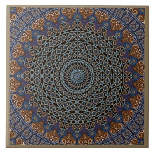 Mandala Ceramic Tile Tegeltje (Voorkant)
