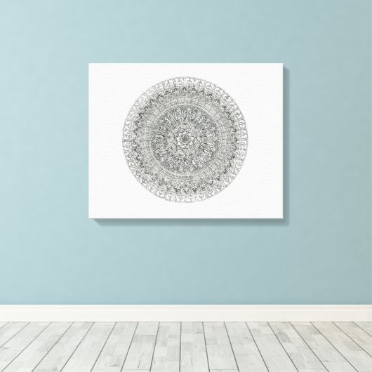 Mandala Chakra Canvas Afdruk (Insitu (Houten vloer))