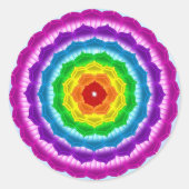 Mandala Chakra Ronde Sticker (Voorkant)