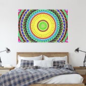 Mandala Circle Art A4 Stretted Canvas Afdrukken (Insitu (Slaapkamer))