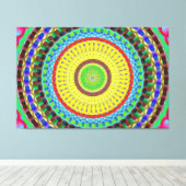 Mandala Circle Art A4 Stretted Canvas Afdrukken (Insitu (Houten vloer))