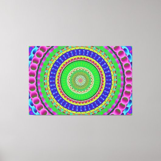 Mandala Circle Art A5 Stretted Canvas Afdrukken (Voorkant)