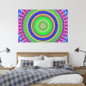 Mandala Circle Art A5 Stretted Canvas Afdrukken (Insitu (Slaapkamer))