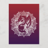 Mandala Circle Dragon Briefkaart (Voorkant)